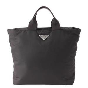Prada Re Nylon Saffiano Nylon 2way Tote Bag Black